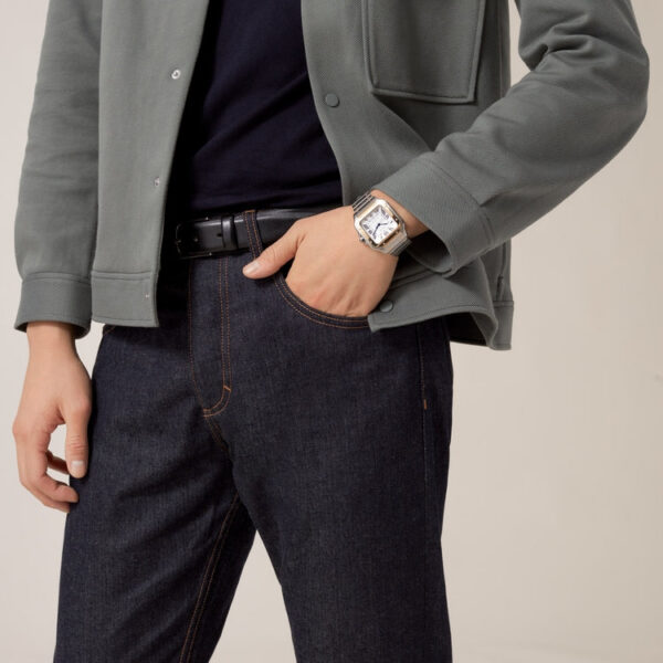 0057a3e224921763ecd85d9d35d8968655e7f566 Unworn Cartier Santos de Cartier, Stainless Steel and 18k Yellow Gold, 39.8mm, Ref# W2SA0009, box and papers