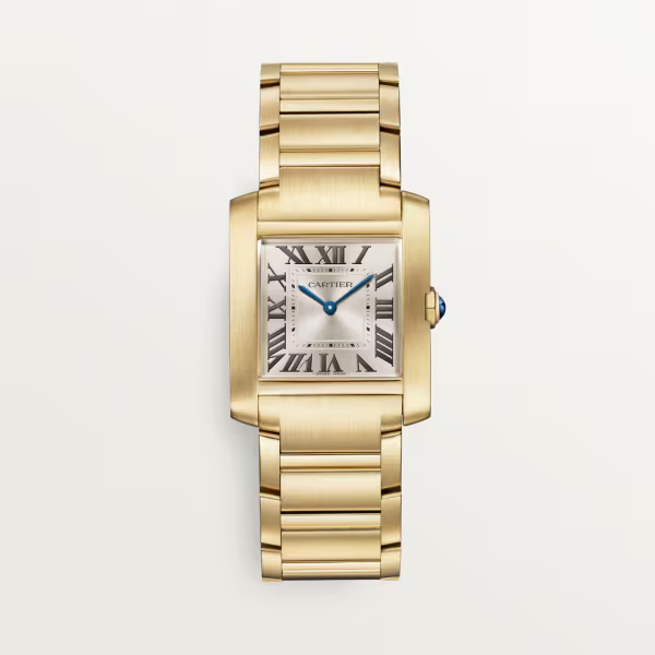 02a0a4fb7f7af78156c94fa37f915ceead99ec28 Unworn Cartier Tank Francaise, 18k Yellow Gold, 32mm x 27mm, Ref# WGTA0113, box and papers