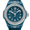 Unworn Hublot Big Bang One Click Petrol Blue Ceramic Diamonds 33, 485.ES.5171.RX.1204, box and papers