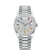 Rolex Day-Date, 36mm, Platinum and Diamonds, Ref# 128396tbr-0006