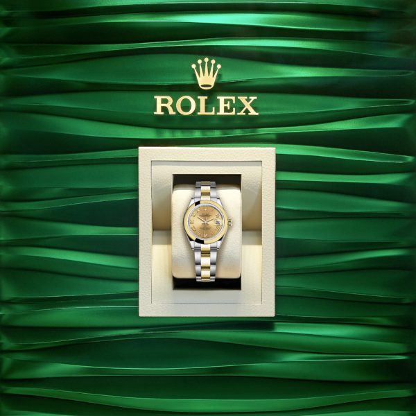 Rolex Lady-Datejust 28, Oystersteel and 18k Yellow Gold, Ref# 279163-0010