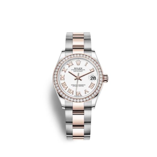 Rolex Datejust 31, Oystersteel, 18kt Everose Gold and diamonds, Ref# 278381RBR-0003