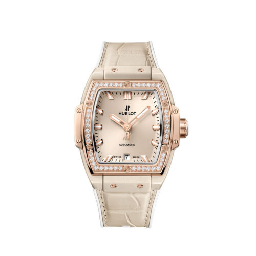 07732b7230c0bed229210fa04475dff4c27832fc Hublot Spirit of Big Bang BEIGE CERAMIC KING GOLD DIAMONDS Ref# 665.CZ.898B.LR.1204