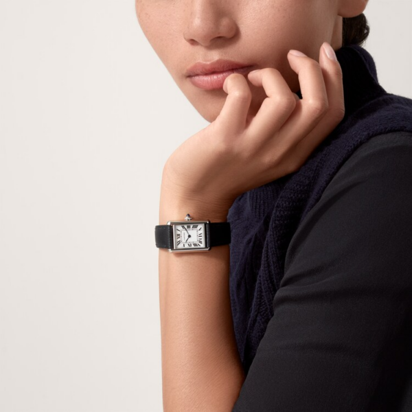 08b5bf4d8a02e8187f74801884815ed712150fb7 Unworn Cartier Tank Must de Cartier, Small Stainless Steel, 29.5mm x 22mm, Ref# WSTA0042, box and papers