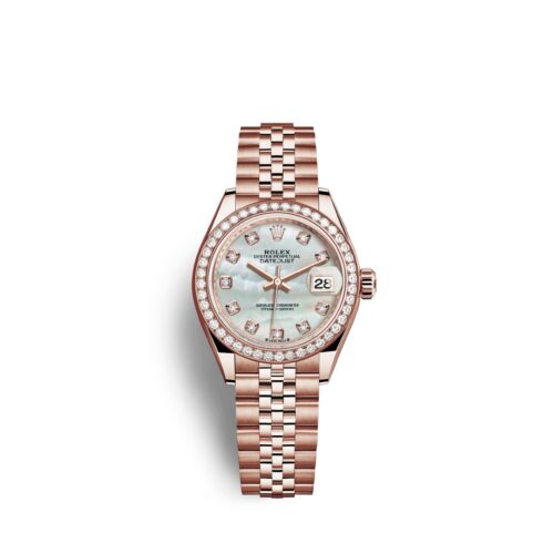0d8caa4f9d859f3bfd7a569e0b201dd2e0ddf71b Rolex Lady-Datejust 28, 18kt Everose Gold and diamonds, Ref# 279135RBR-0019