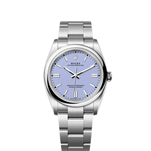 Unworn 2025, Rolex Oyster Perpetual, Oystersteel 36mm, Lavender dial, Domed Oyster, Ref# 126000-0013, box and papers
