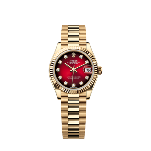 114d9e51d23efd166ba02a2a1481815d8030a244 Unworn 2025, Rolex Datejust 31, 18k Yellow Gold, Diamonds, Ref# 278278-0049, box and papers