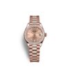 Rolex Lady-Datejust 28, 18kt Everose Gold and diamonds, Ref# 279135RBR-0025