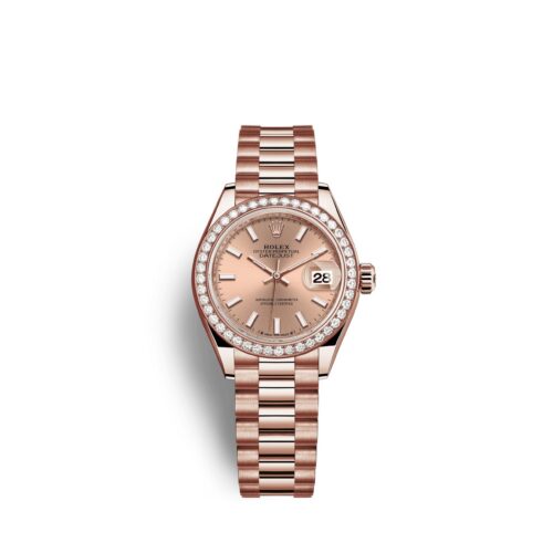 131de8f9bc6c979907ae662085c13112fd1ae938 Rolex Lady-Datejust 28, 18kt Everose Gold and diamonds, Ref# 279135RBR-0025