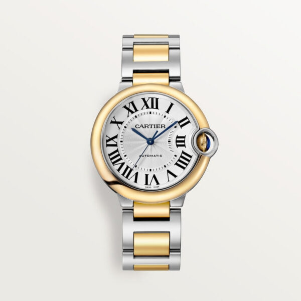 Unworn Cartier Ballon Bleu, Stainless Steel and 18k Yellow Gold, 36mm, Ladies, Ref# W2BB0038, box and papers