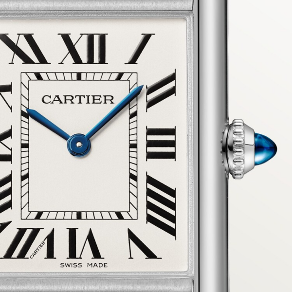 18f725366313b02a4d95646cf3f747a851124f55 Unworn Cartier Tank Must de Cartier, Large Stainless Steel, 33.7mm x 25.5mm, Ref# WSTA0106, box and papers