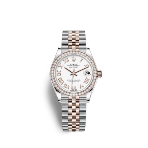 Rolex Datejust 31, Oystersteel, 18kt Everose Gold and diamonds, Ref# 278381RBR-0004