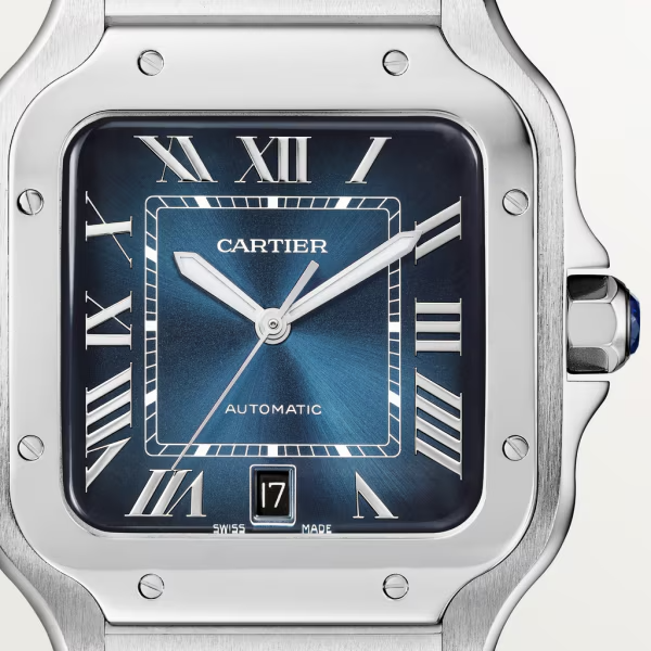 Unworn Cartier Santos de Cartier, Stainless Steel, 39.8mm, Ref# WSSA0030, box and papers