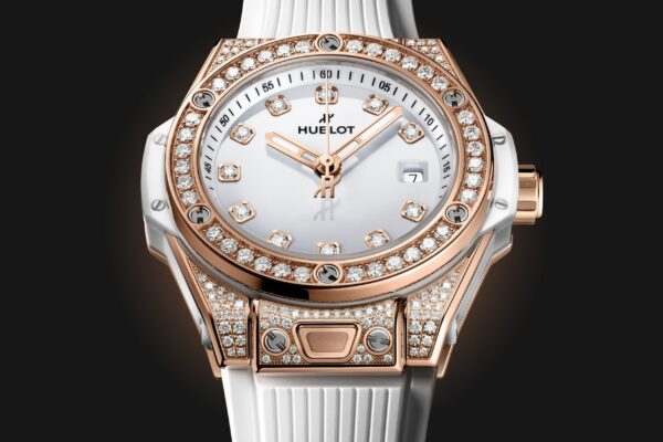 1d5f47fae8d9d51a3dc0288ee4cf01d966790cbf Hublot Big Bang ONE CLICK KING GOLD WHITE PAVÉ Ref# 485.OE.2210.RW.1604