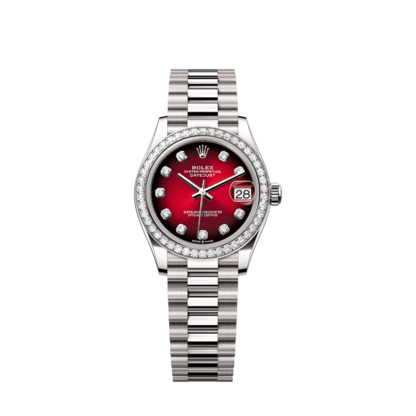 Unworn 2025, Rolex Datejust 31, 18k White Gold, Diamonds, Ref# 278289rbr-0028, box and papers