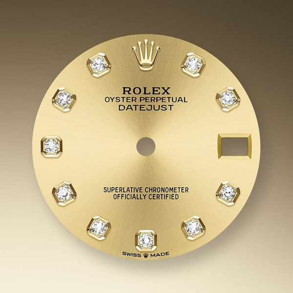 Rolex Datejust 31, Oystersteel, 18kt Yellow Gold and diamonds, Ref# 278343RBR-0025