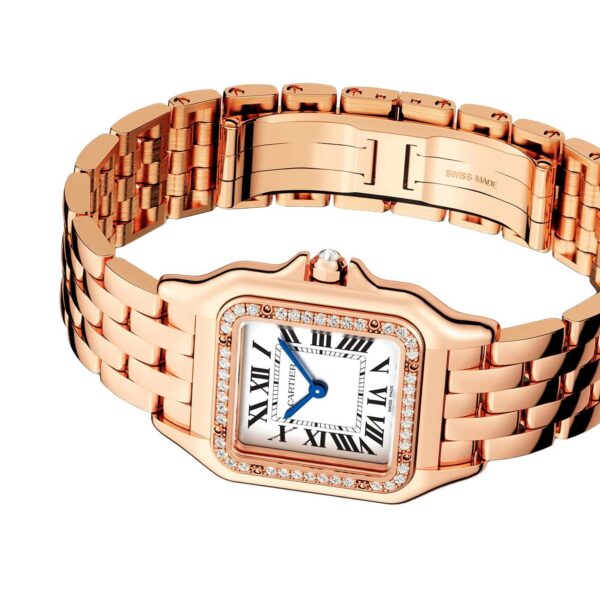 1e8228253a8d6cc9b3fadb1314ae4523f7e4acfe Unworn Cartier Panthère de Cartier Medium, 18k Rose Gold, Diamonds, 27mm x 36mm, Ref# WJPN0009, box and papers