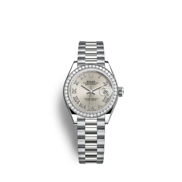 Rolex Lady-Datejust 28mm, 18k White Gold, Ref# 279139rbr-0007