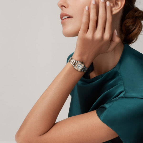 2428581df6ce82d67fcb7ca4242d5160c6466e18 Unworn Cartier Panthère de Cartier, Stainless Steel, 18k Rose Gold and Diamonds, 22mm x 30mm, Ref# W3PN0006, box and papers