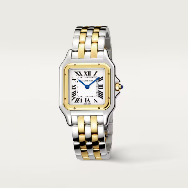 2616d89460554eb3f85d97a9b34996484772670b Unworn Cartier Panthère de Cartier, Stainless Steel, 18k Yellow Gold, 29mm x 37mm, Ref# W2PN0007, box and papers