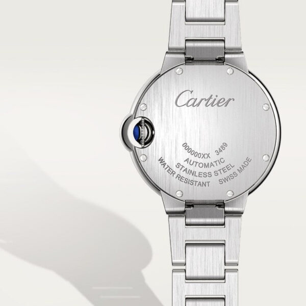 27b1d48f5584746dc944c98b409f8cbec30cf27e Unworn Cartier Ballon Bleu de Cartier, Stainless Steel and Diamonds, 33mm, Ref# W4BB0021, box and papers