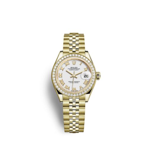 Rolex Lady-Datejust 28, 18kt Yellow Gold and diamonds, Ref# 279138RBR-0032