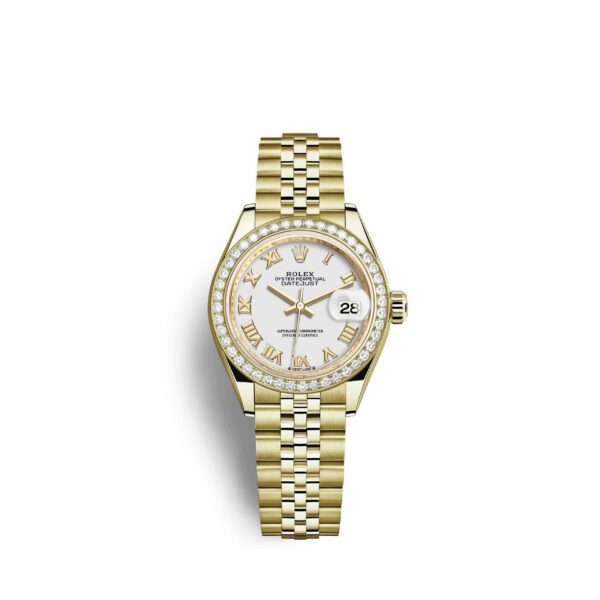 Rolex Lady-Datejust 28, 18kt Yellow Gold and diamonds, Ref# 279138RBR-0032