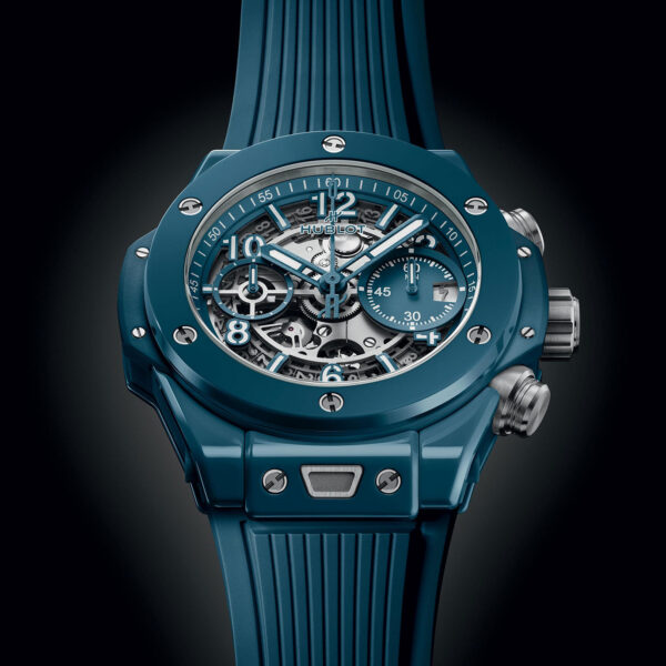 Unworn Hublot Big Bang Unico Petrol Blue Ceramic 42, 441.ES.5121.RX, box and papers