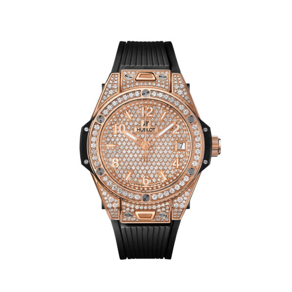 2cfa445ca3522ab1e337f96adffd3816ea8946af Hublot Big Bang ONE CLICK KING GOLD FULL PAVÉ Ref# 465.OX.9010.RX.1604