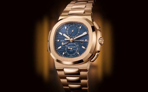 2fb4fe2d07761a4bf7fd39b39f4811e6dcbca99b Patek Philippe Nautilus Travel Time Chronograph Watch, 18k Rose Gold, 40,5 mm, Ref# 5990/1R-001