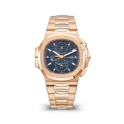 32f132025187b7b99ec7c46472d07ecfe2154ac9 Patek Philippe Nautilus Travel Time Chronograph Watch, 18k Rose Gold, 40,5 mm, Ref# 5990/1R-001