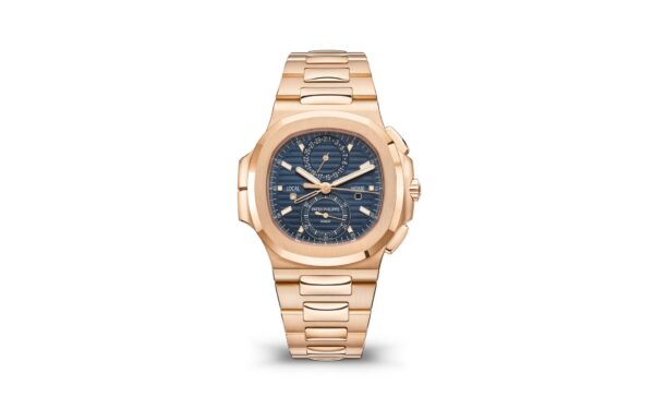 32f132025187b7b99ec7c46472d07ecfe2154ac9 Patek Philippe Nautilus Travel Time Chronograph Watch, 18k Rose Gold, 40,5 mm, Ref# 5990/1R-001