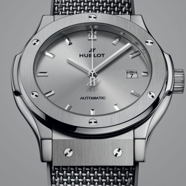 Unworn Hublot Classic Fusion Essential Grey 42, 542.NX.5610.NR.HEC24, box and papers