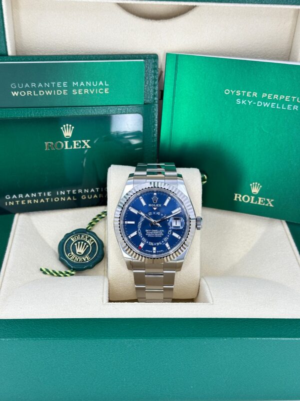 Rolex Sky-Dweller, 42mm, Oystersteel and 18k White Gold, Blue, Oyster, Ref# 336934-0005