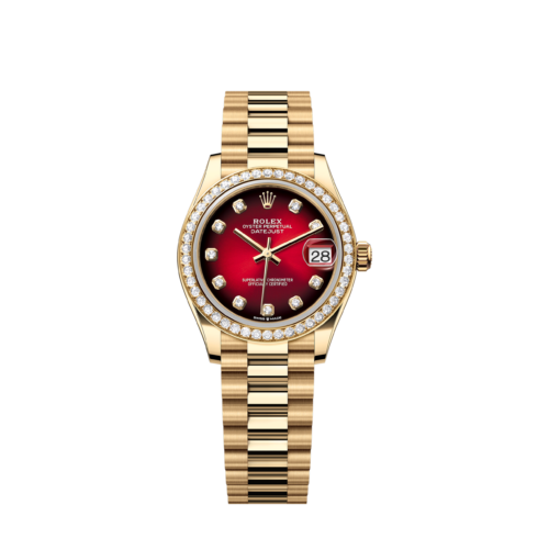 397cb6bd174465168f5908962144d9d4709539f8 Unworn 2025, Rolex Datejust 31, 18k Yellow Gold, Diamond, Ref# 278288rbr-0041, box and papers