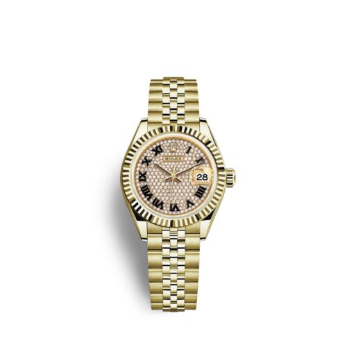 39fbacc584f1b59130e34204b0c3850e2ea5e905 Rolex Lady-Datejust 28, 18k Yellow Gold, Ref# 279178-0032