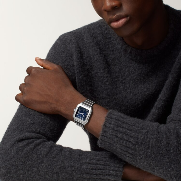 Unworn Cartier Santos de Cartier, Stainless Steel, 39.8mm, Ref# WSSA0071, box and papers