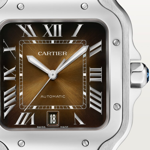 Unworn Cartier Santos de Cartier, Stainless Steel, 39.8mm, Ref# WSSA0064, box and papers