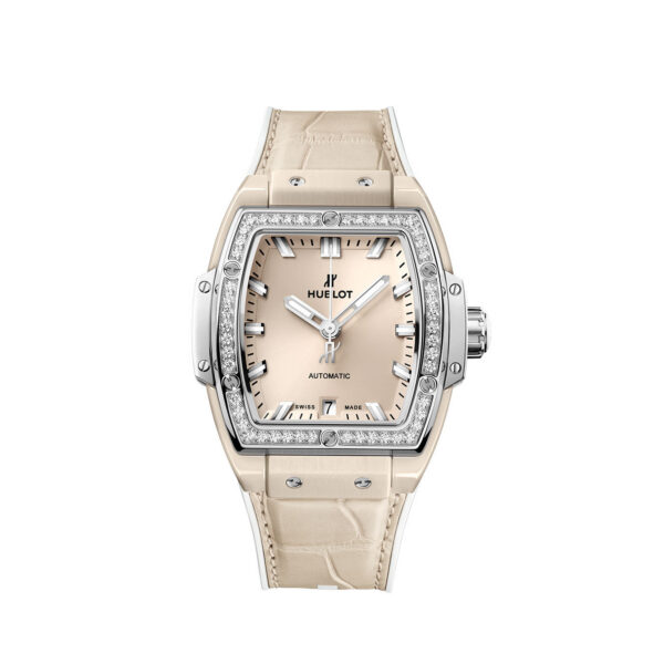 4046b6ff687ef0dd9f42c38cd6b8966a5408952b Hublot Spirit of Big Bang BEIGE CERAMIC TITANIUM DIAMONDS Ref# 665.CZ.891B.LR.1204