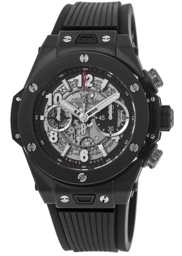 Hublot Big Bang Automatic Chronograph, 45mm, Black Ceramic, Ref# 411.CI.1170.RX, Unworn 2025