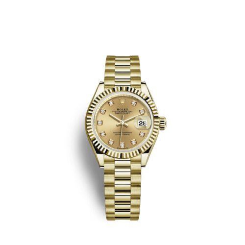 42649e9297db10dd05e01b61f7fc7fbe2defbb70 Rolex Lady-Datejust 28, 18k Yellow Gold, Ref# 279178-0017