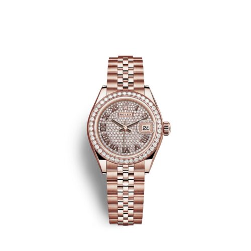 433dd59704b39ef0fee1cb833ee846f158bbd6cd Rolex Lady-Datejust 28, 18kt Everose Gold and diamonds, Ref# 279135RBR-0022