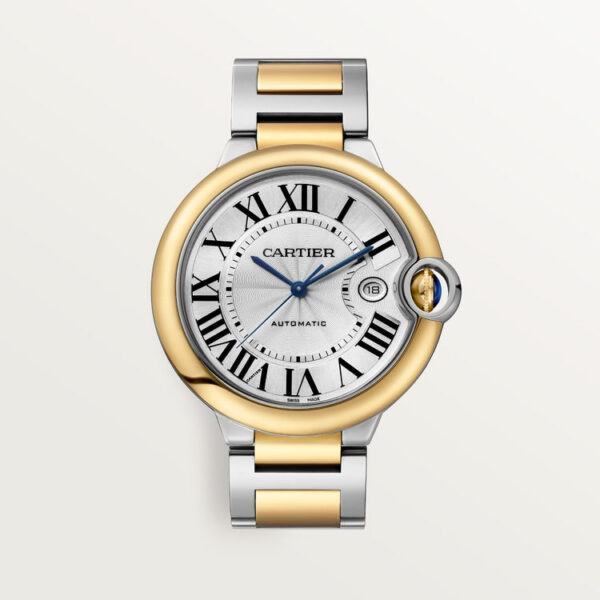 Unworn Cartier Ballon Bleu, Stainless Steel and 18k Yellow Gold, 42mm, Ref# W2BB0039, box and papers
