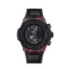 Hublot Big Bang Unico Red Carbon Black Diamonds Las Vegas Boutique, Matt Red Frosted carbon, 126 black diamonds, 44mm, Limited Edition, Ref# 421.QV.1113.LR.1100.LVB23