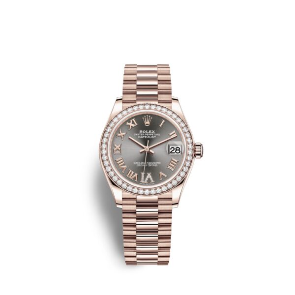 Rolex Datejust 31, 18kt Everose Gold, Ref# 278285RBR-0027