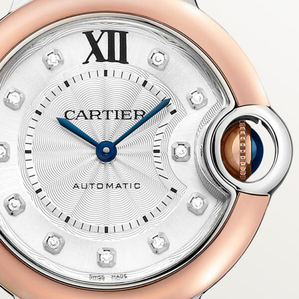 4b2c298de60df44e76566d5b8842dfeabb744a3c Unworn Cartier Ballon Bleu de Cartier, Stainless Steel and 18k Rose Gold, 33mm, Ref# W3BB0021, box and papers