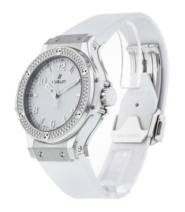 4bc7001cbcd73f81e9ea476399da1f3d9deefd24 Hublot Big Bang, Steel, White Diamonds, 38mm, Ref# 361.SE.2010.RW.1104