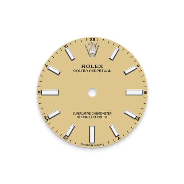 Unworn 2025, Rolex Oyster Perpetual, Oystersteel, 34mm, Beige dial, Domed Oyster, Ref# 124200-0007, box and papers