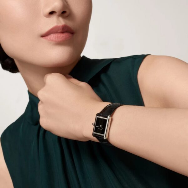 5092820b9e04e430e7e6bdbcb74df24faf89fec8 Unworn Cartier Tank Must de Cartier, Small Stainless Steel, 29.5mm x 22mm, Ref# WSTA0071, box and papers