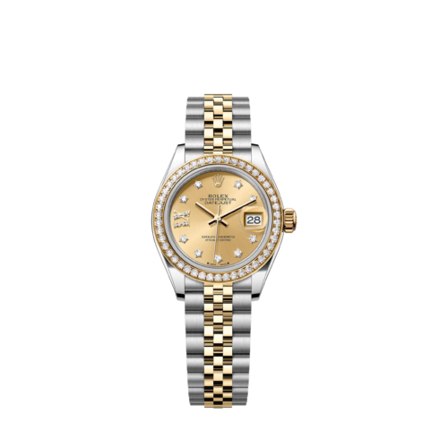Rolex Lady-Datejust 28, Oystersteel and 18k Yellow Gold, Ref# 279383RBR-0021